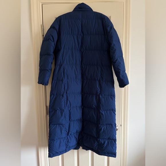 L.L. Bean Ultra Warm Long Down Coat Navy Puffer Women Size Petite Large - Picture 3 of 14